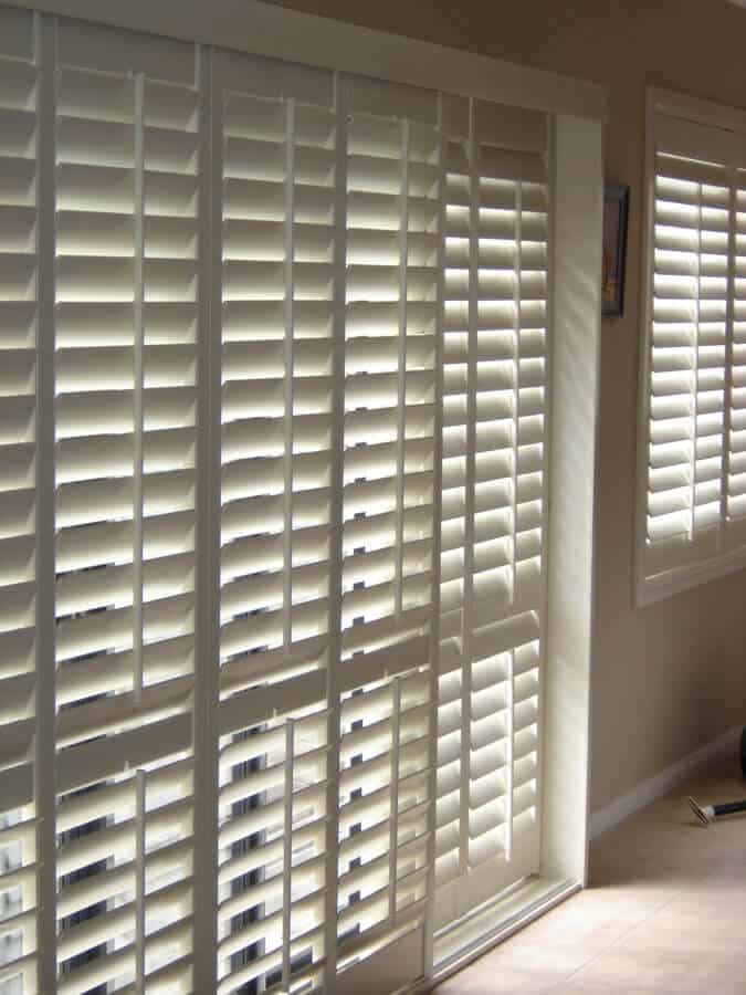 shutters sliding plantation doors glass blinds door mounted