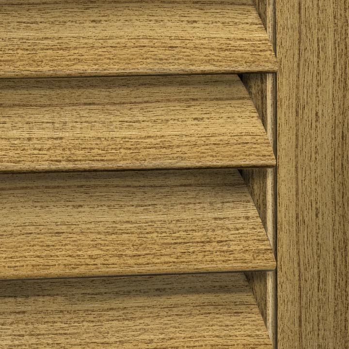 Close-up image of Oak shutters by Norman.