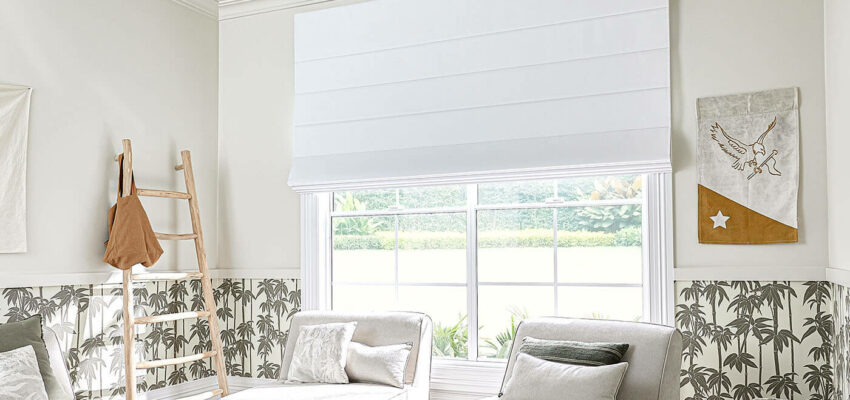 Roman Blinds By Luxaflex In A Modern Bohemian, Comfy And Cozy Room With Bright Natural Lights.